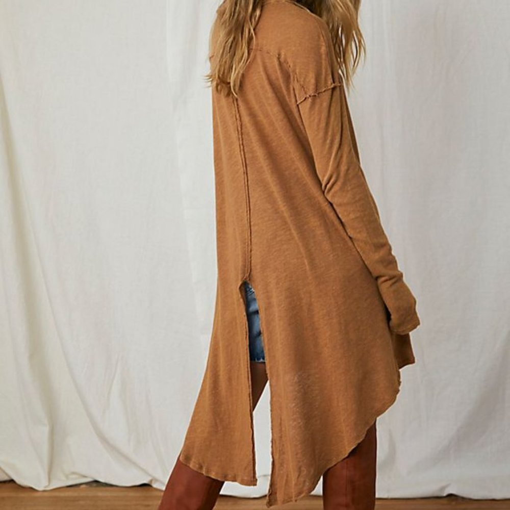Free People long sleeve tunic - camel brown